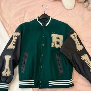 Aelfric Eden Green and White Striped Collar